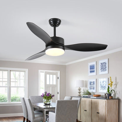 Ceiling Fans Modern with Light Reversible Motor and ABS Blades - Black - Ceiling Fan
