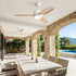 Ceiling Fans with Light with Reversible DC Motor and Adjustable Speed - White - Ceiling Fan