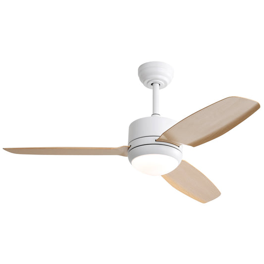 Ceiling Fans with Light with Reversible DC Motor and Adjustable Speed - White - Ceiling Fan