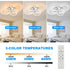 Ceiling Light Mount with 6 Rings Dimmable LED & Remote Control - Chrome Plating - Ceiling Light
