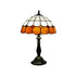 Check Pattern Tiffany Glass Tabletop Lamp - No Bulb - Table Lamp