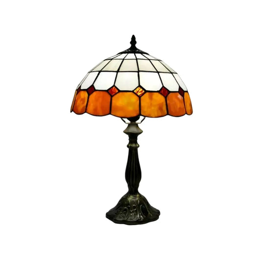 Check Pattern Tiffany Glass Tabletop Lamp - No Bulb - Table Lamp