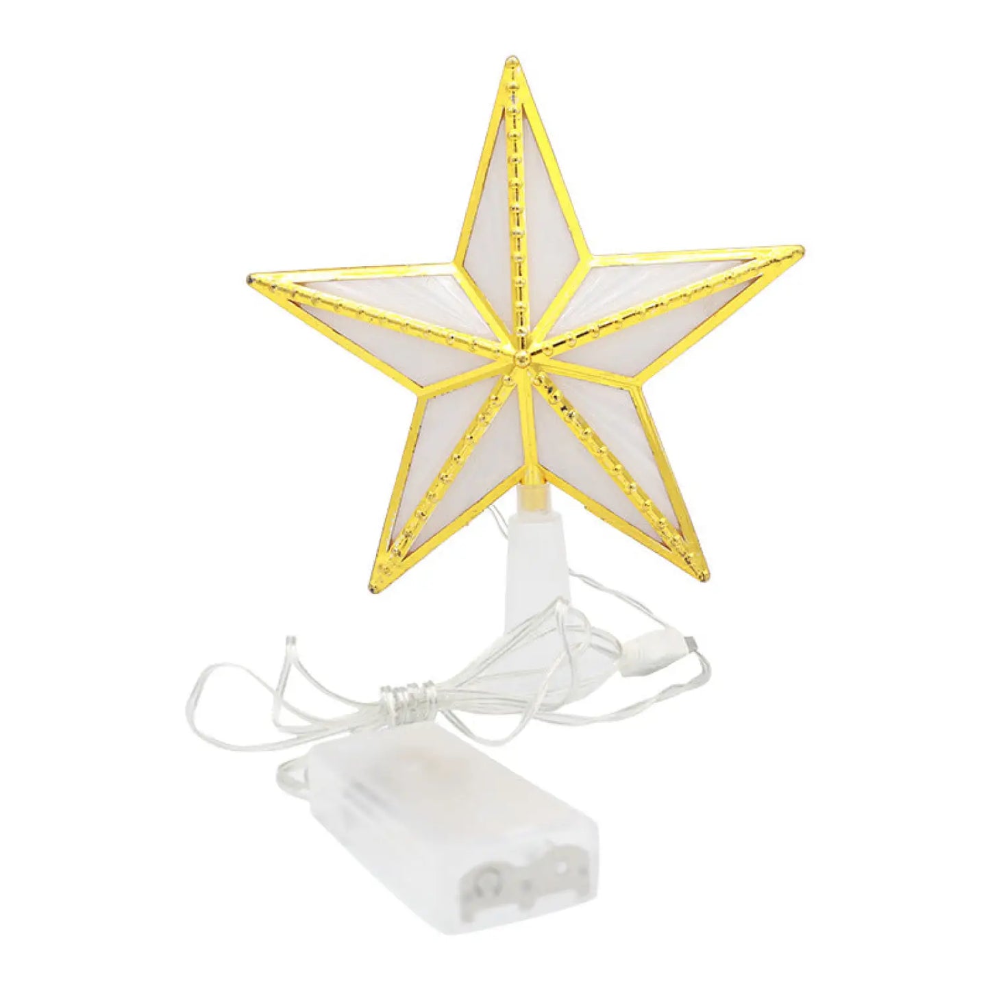 Classic Christmas Tree Top Star Light for Festive Decoration - Gold 15cm - Christmas Light