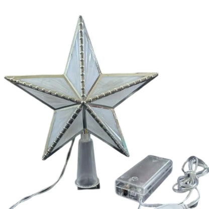 Classic Christmas Tree Top Star Light for Festive Decoration - Silvery 2PCS - Christmas Light