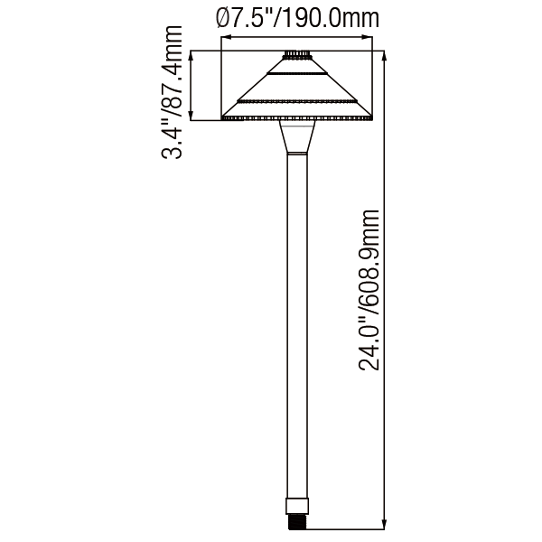 Classic Umbrella Outdoor Landscape Lights with G4 Bi-Pin Lamp Compatibility - Path Light Fixture