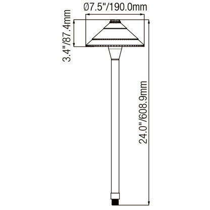 Classic Umbrella Outdoor Landscape Lights with G4 Bi-Pin Lamp Compatibility - Path Light Fixture
