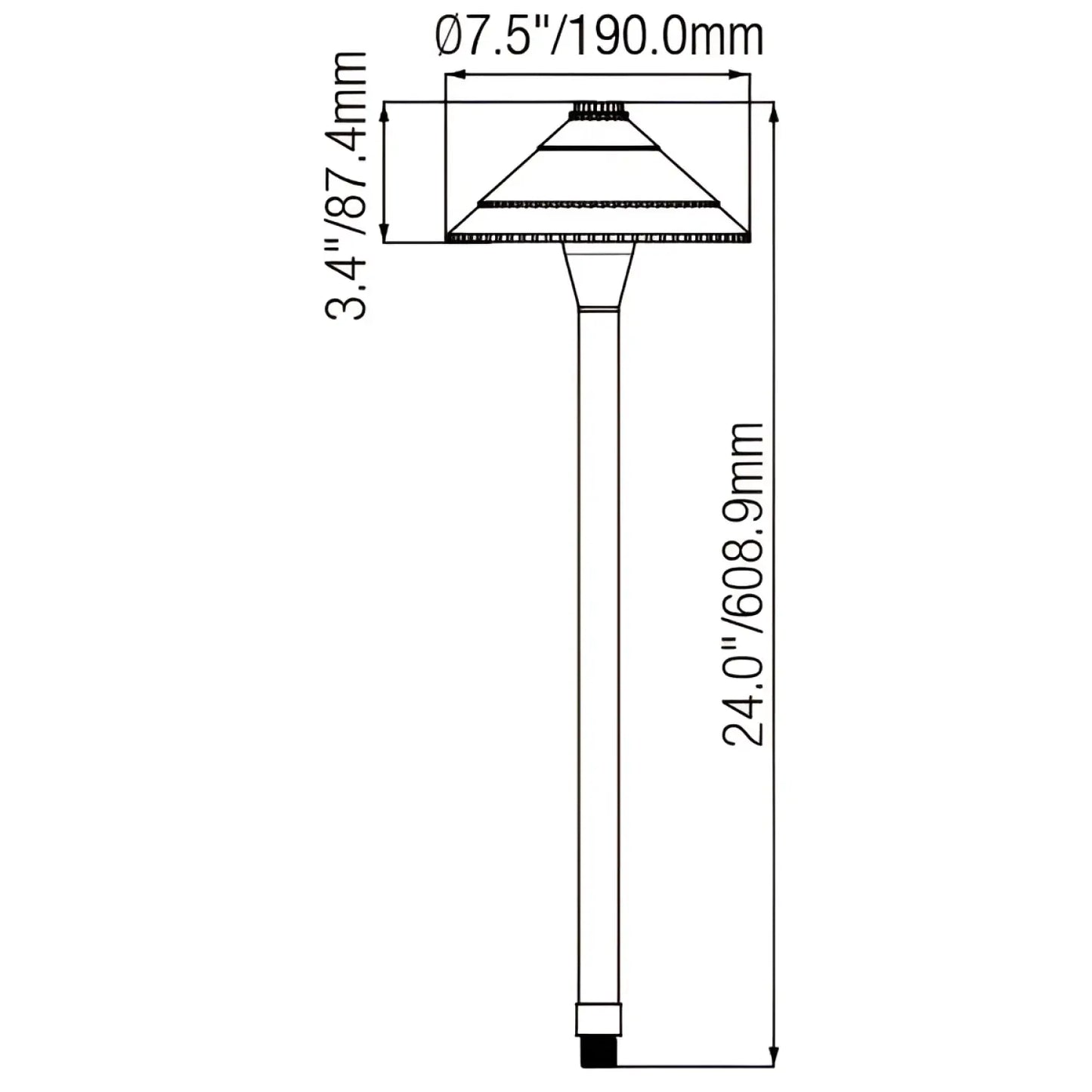 Classic Umbrella Outdoor Landscape Lights with G4 Bi-Pin Lamp Compatibility - Path Light Fixture