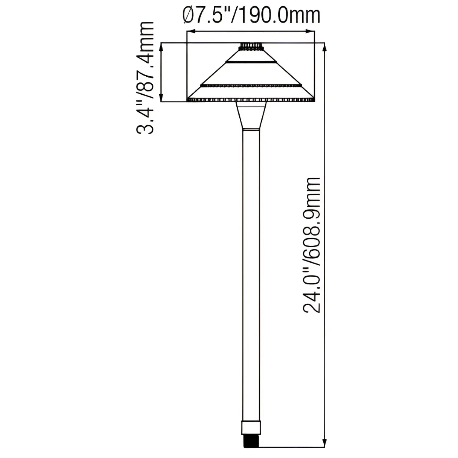 Classic Umbrella Outdoor Landscape Lights with G4 Bi-Pin Lamp Compatibility - Path Light Fixture