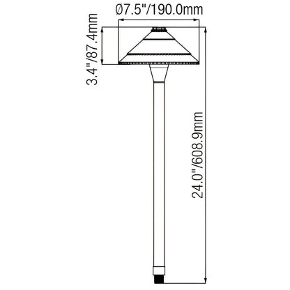 Classic Umbrella Outdoor Landscape Lights with G4 Bi-Pin Lamp Compatibility - Path Light Fixture
