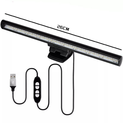Clip-On Monitor Light Bar with USB Powered and 3 Color Modes - Black - Light Fixture