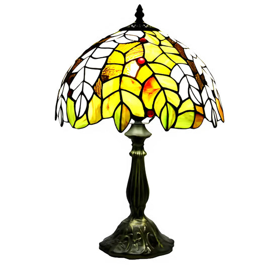 Colorful Grape Tiffany Glass Tabletop Lamp - No Bulb - Table Lamp