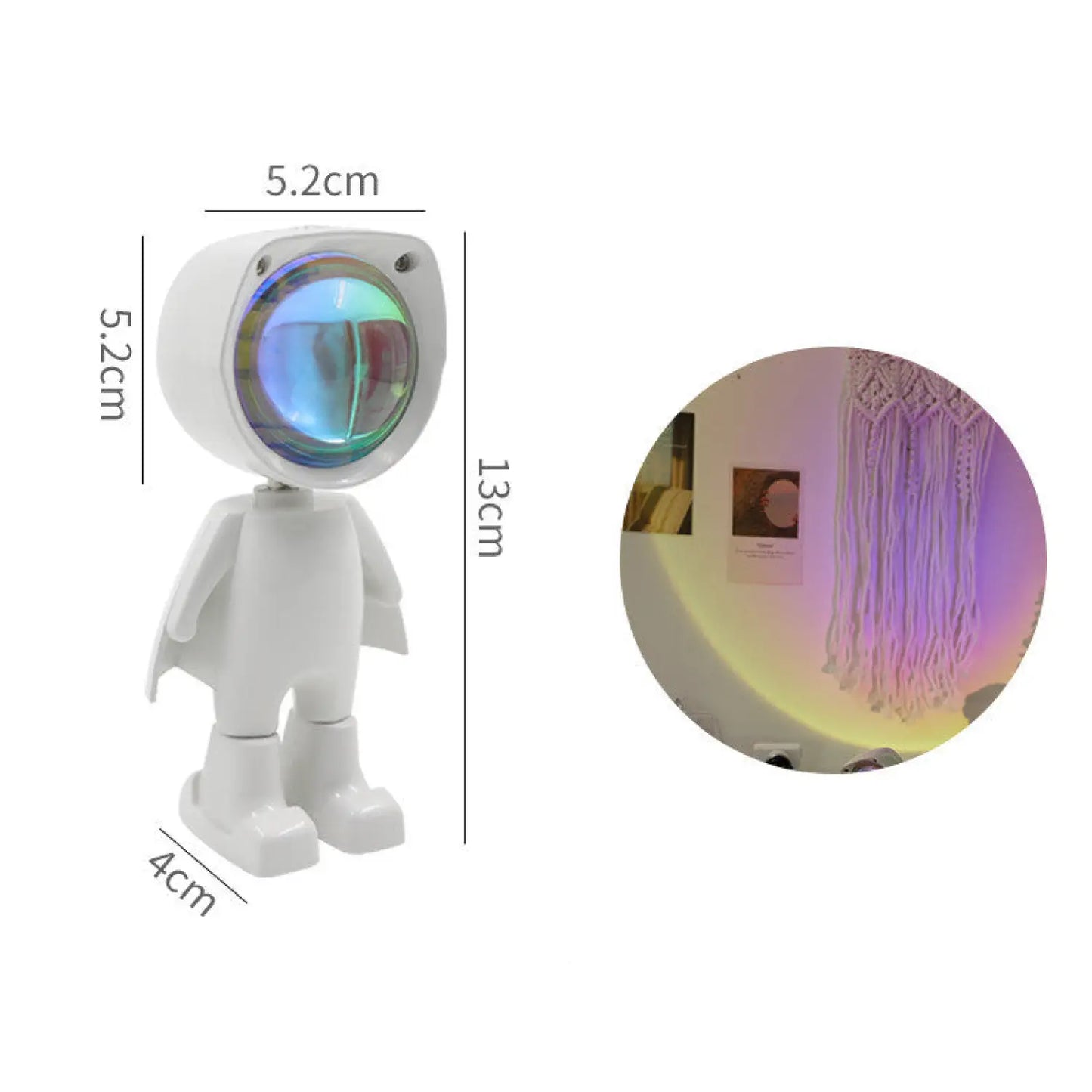 Colorful LED Astronaut Night Lamp for Bedrooms and Home Decor - Projector Light