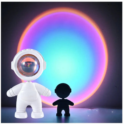 Colorful LED Astronaut Night Lamp for Bedrooms and Home Decor - Fat Tiger Blue Purple / USB - Projector Light