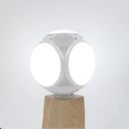 Compact Foldable Ball Light with Football Shape and LED Glow - Cold white / 6500K - 12V Hanging Light