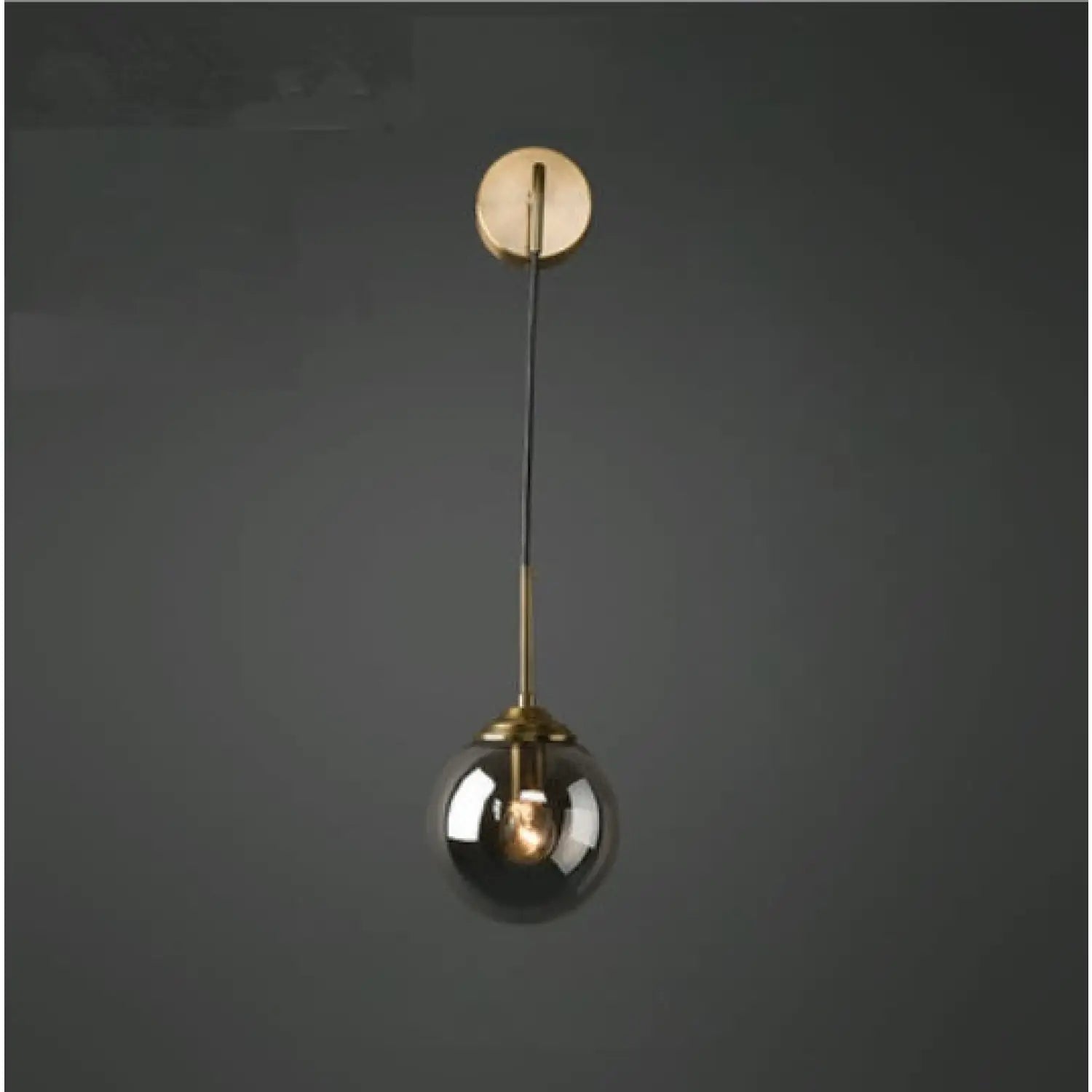 Contemporary Modern Hanging Light Perfect for Bedroom Spaces - 1W soot glass - 12V Hanging Light