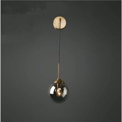 Contemporary Modern Hanging Light Perfect for Bedroom Spaces - 1W soot glass - 12V Hanging Light