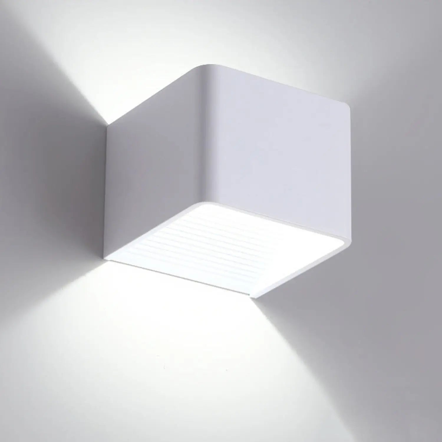 Contemporary Square Indoor LED Lamp for Living Spaces - White / Warm White - 12V Hanging Light