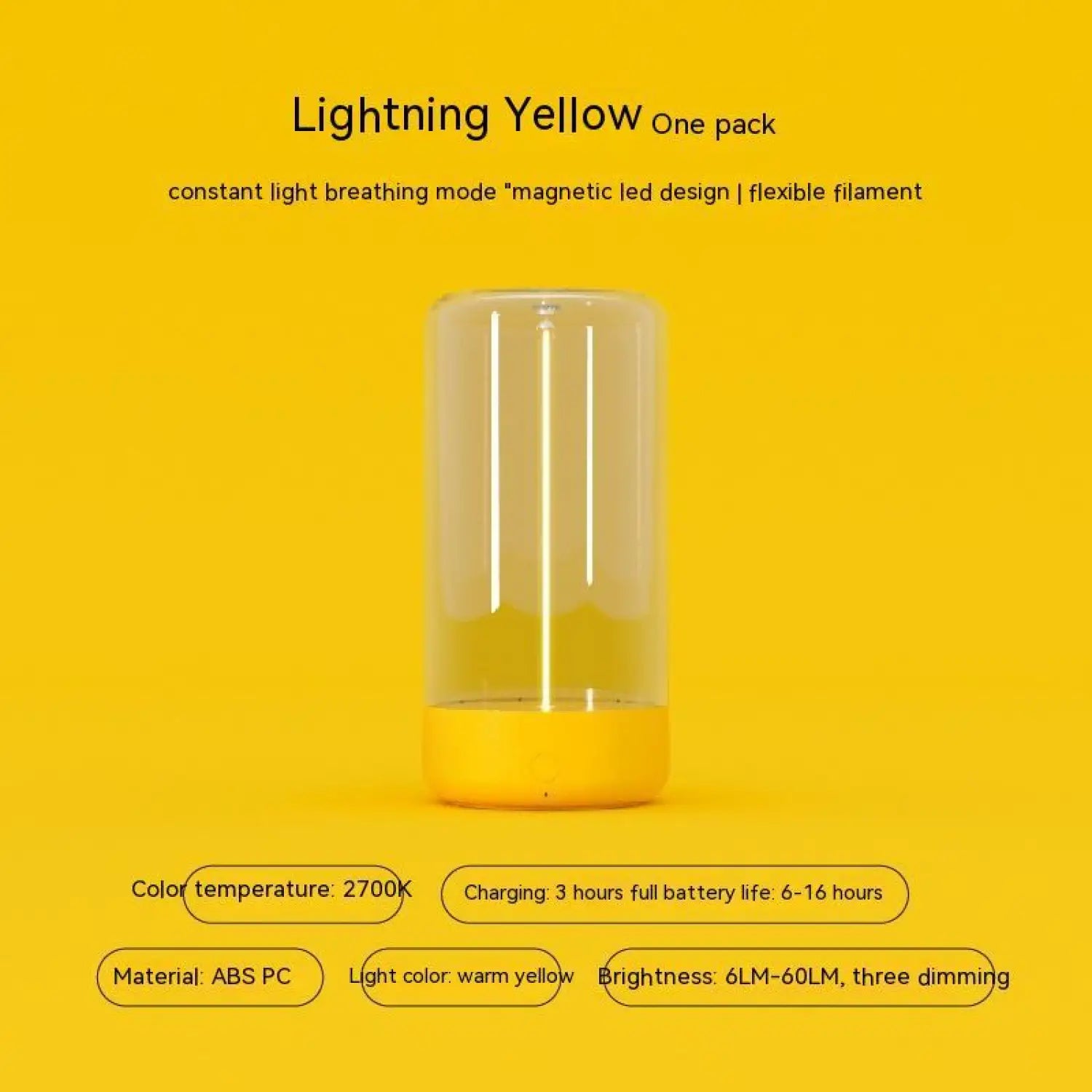 Creative Atmosphere Tent Light with LED Rechargeable Durable Feature - Light Fixture