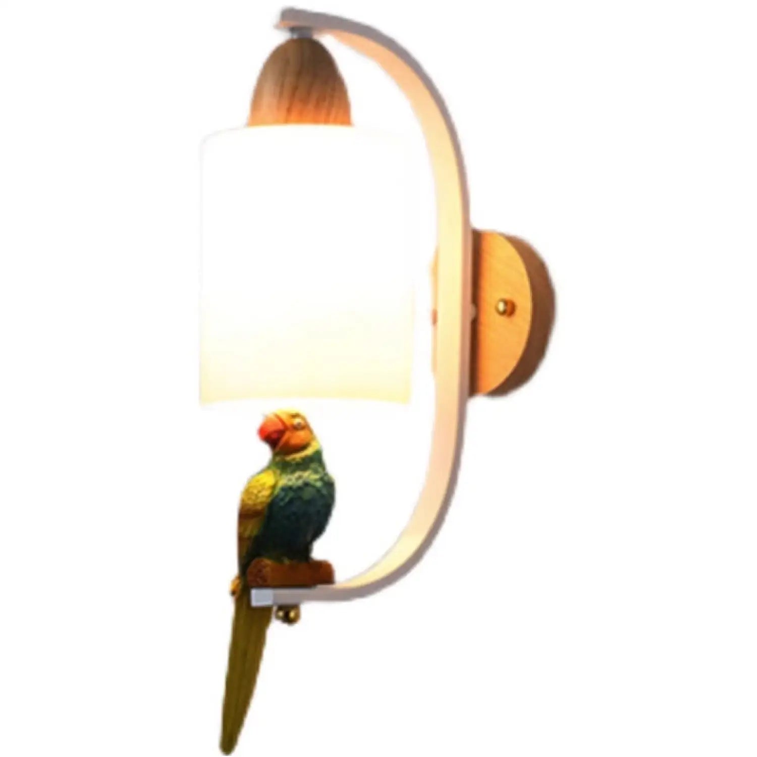 Creative Bird Lamp with Solid Wood Design for Aisle & Living Room - Wall Mount Fixture