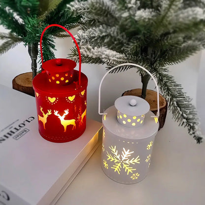 Christmas Candle Lights LED Small Lanterns Wind Lights Electronic Candles Nordic Style Creative Holiday Decoration