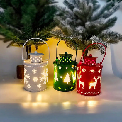 Christmas Candle Lights LED Small Lanterns Wind Lights Electronic Candles Nordic Style Creative Holiday Decoration
