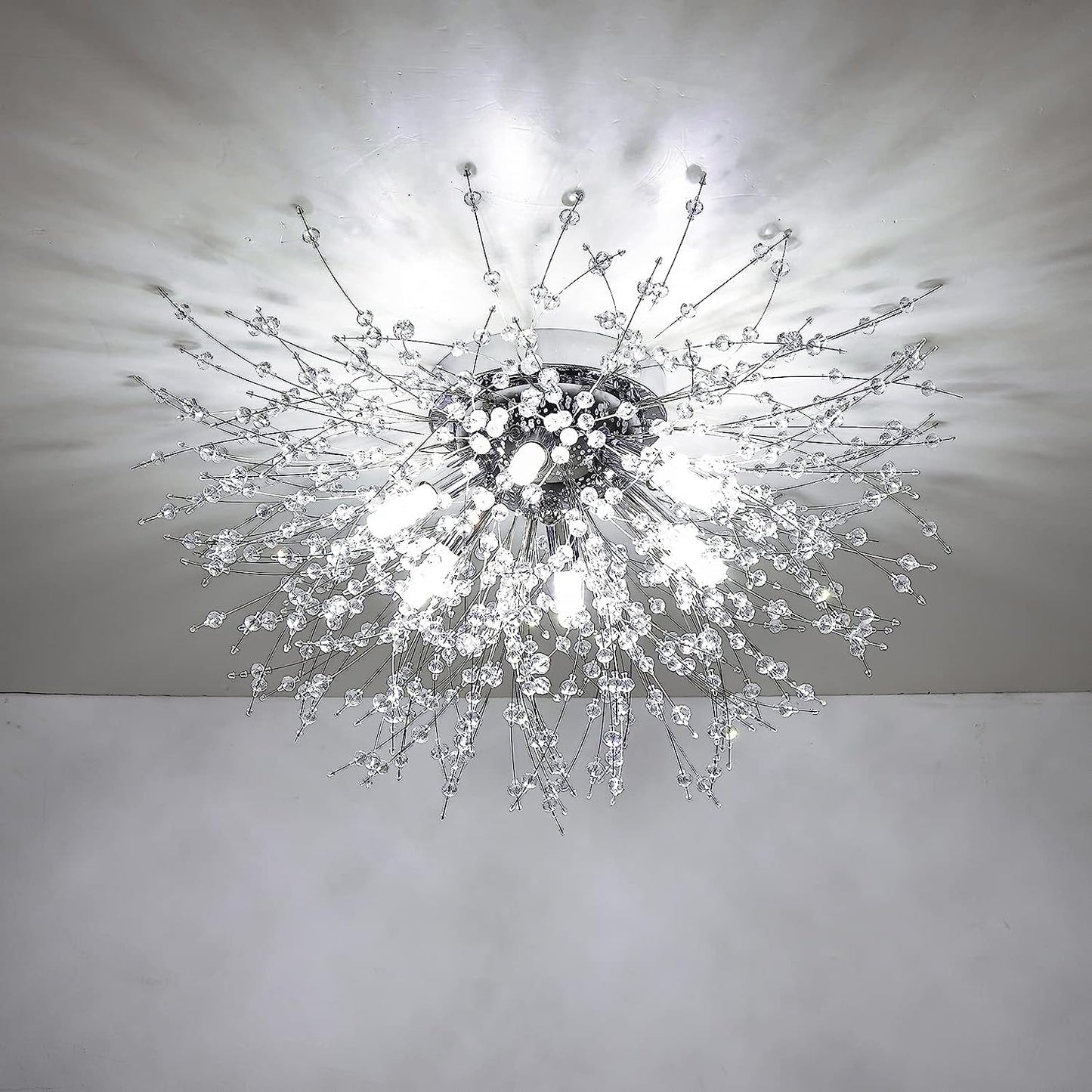 Satellite Fireworks Crystal Chandelier Modern Recessed Light