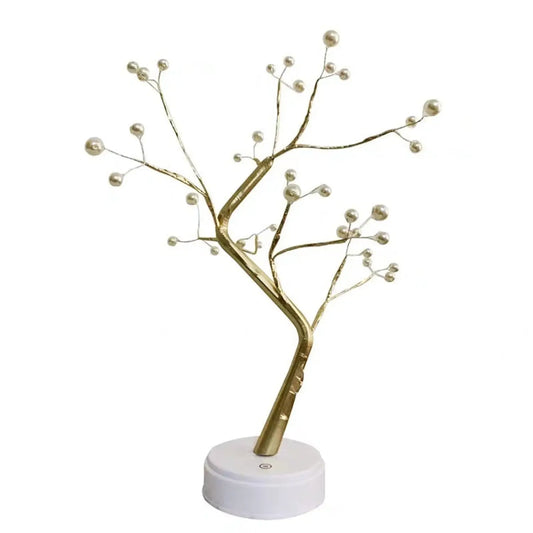 Decorative Bedroom Tree Lights with LED Copper Wire Design - Light Fixture