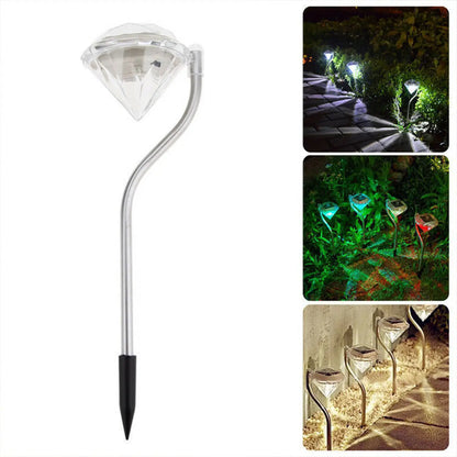 Decorative Diamond-Shaped Solar Ground Light for Garden Pathways - Colours - 12V Hanging Light