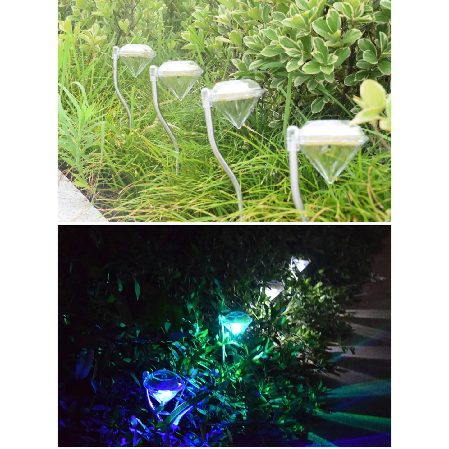 Decorative Diamond-Shaped Solar Ground Light for Garden Pathways - 12V Hanging Light