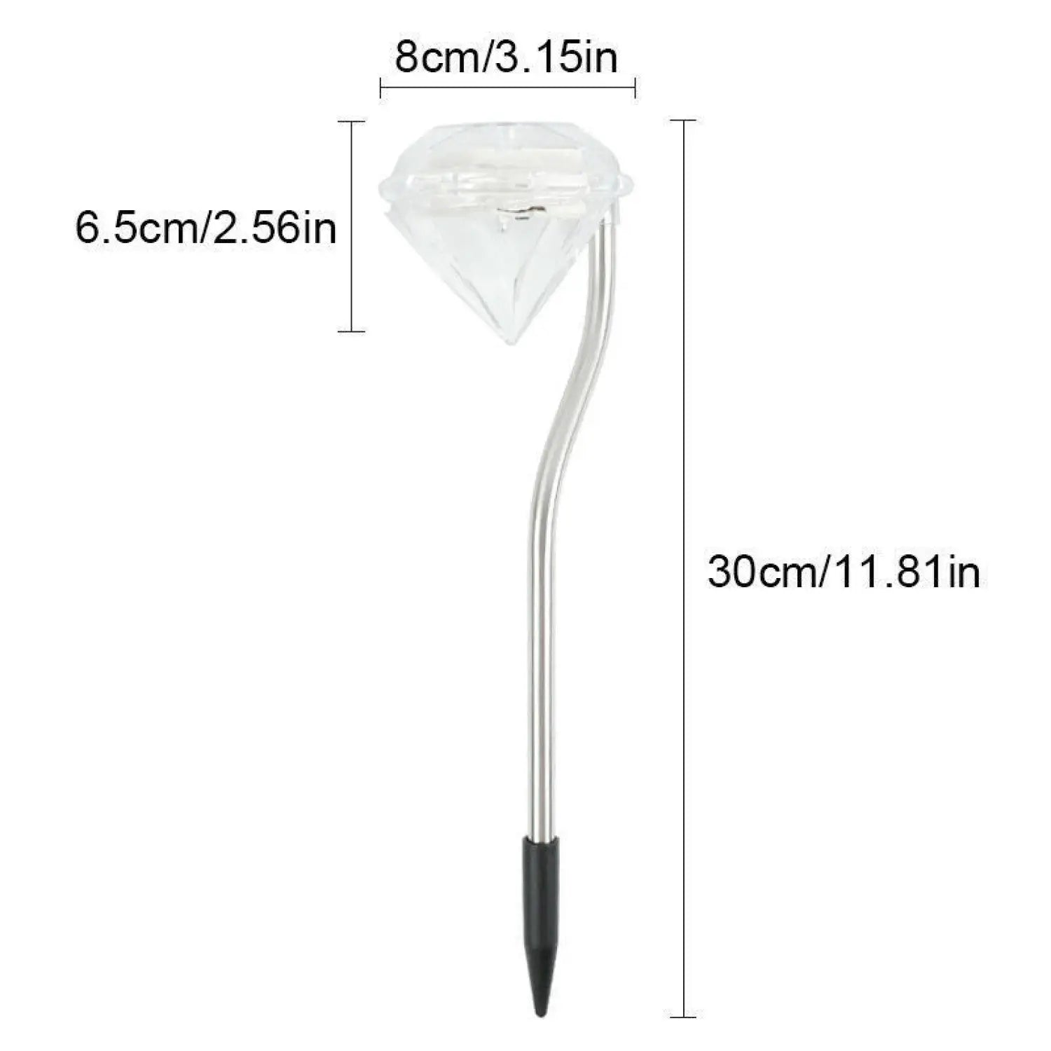 Decorative Diamond-Shaped Solar Ground Light for Garden Pathways - 12V Hanging Light