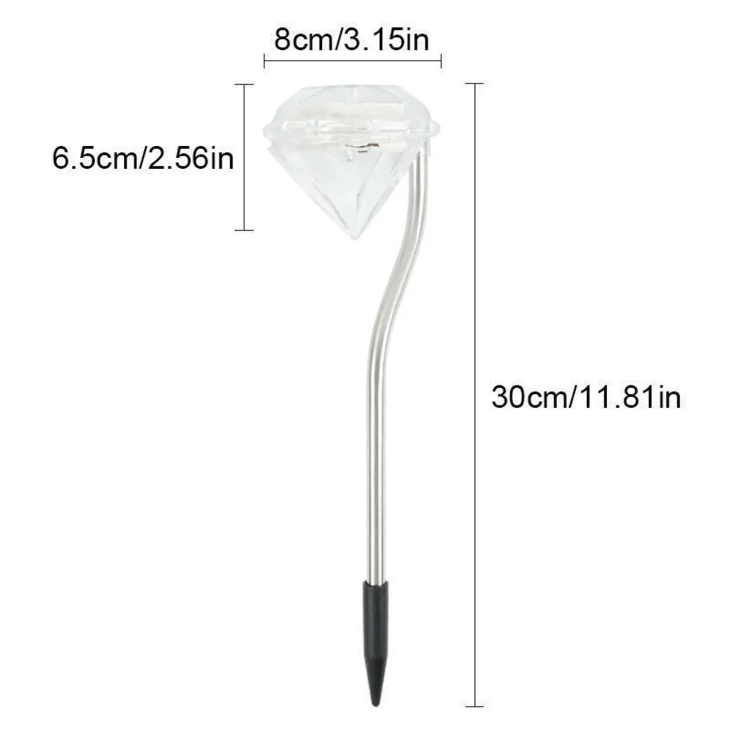 Decorative Diamond-Shaped Solar Ground Light for Garden Pathways - 12V Hanging Light