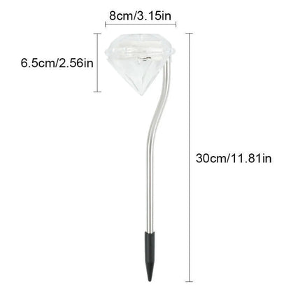 Decorative Diamond-Shaped Solar Ground Light for Garden Pathways - 12V Hanging Light