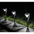 Decorative Diamond-Shaped Solar Ground Light for Garden Pathways - White 4pc - 12V Hanging Light