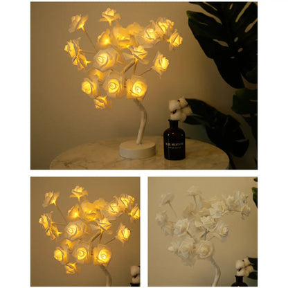 Decorative Flower Lamp with Soft Warm Light for Home Interiors - Table Lamps