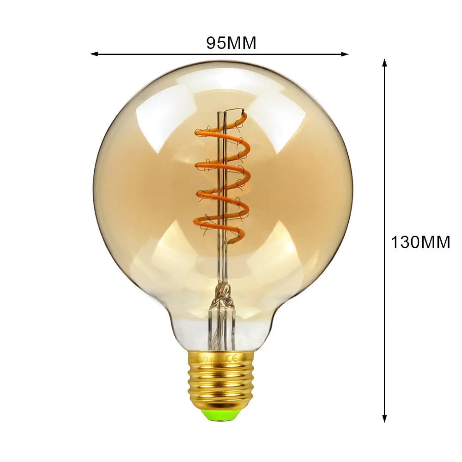 Led Bulbs Vintage Light Bulb G125 Stone Big Globe Bulb 4W Dimmable 220V 110V Led Filament Decorative Edison Bulb - G95