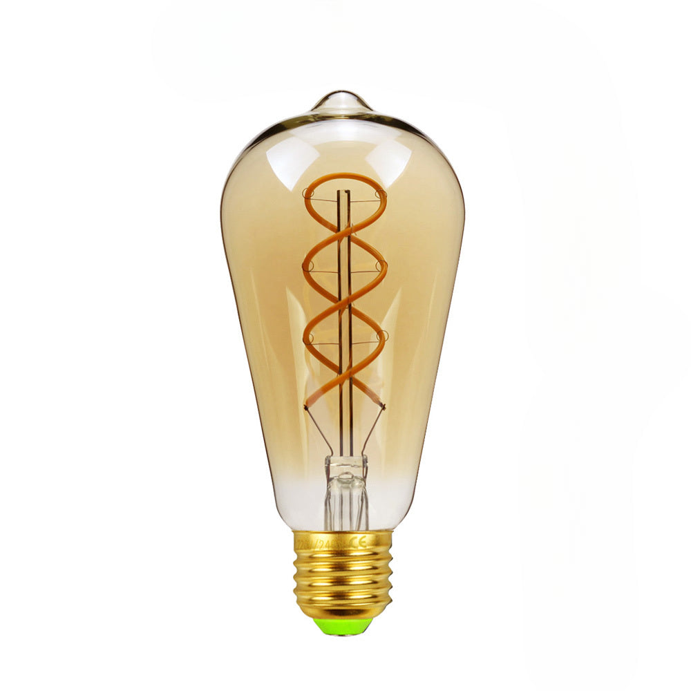 Decorative G125 Edison Bulb for Home Lighting with Dimmable LED Bulbs - ST64 golden double helix / 110V - 12V Hanging