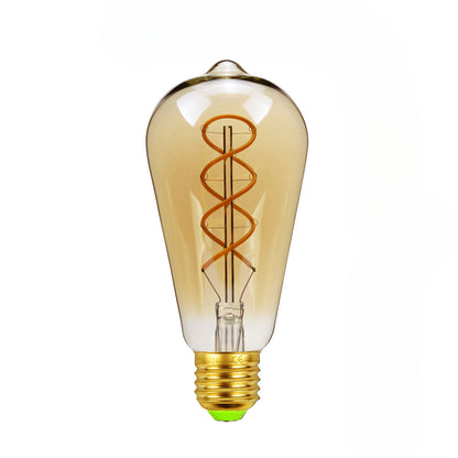 Decorative G125 Edison Bulb for Home Lighting with Dimmable LED Bulbs - ST64 golden double helix / 110V - 12V Hanging