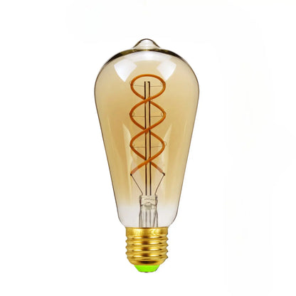 Decorative G125 Edison Bulb for Home Lighting with Dimmable LED Bulbs - ST64 golden double helix / 110V - 12V Hanging