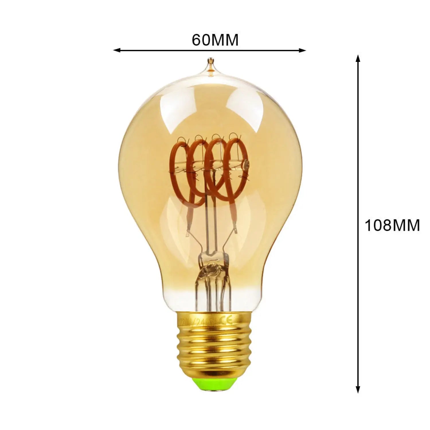Led Bulbs Vintage Light Bulb G125 Stone Big Globe Bulb 4W Dimmable 220V 110V Led Filament Decorative Edison Bulb - A60