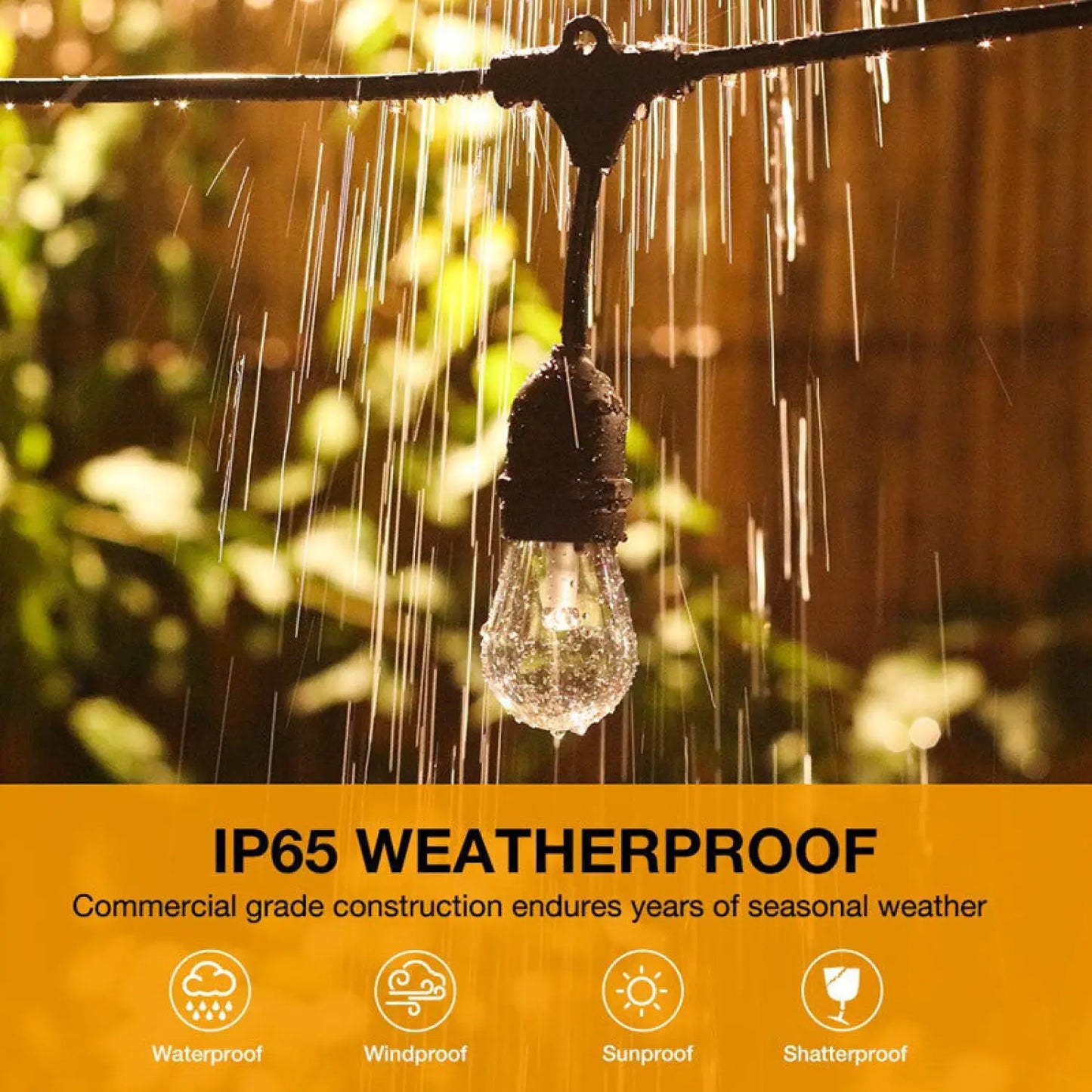 Decorative LED Strip Light for Outdoor with Colorful RGBW S14 Bulbs - Strip Light - Strip and Rope Light