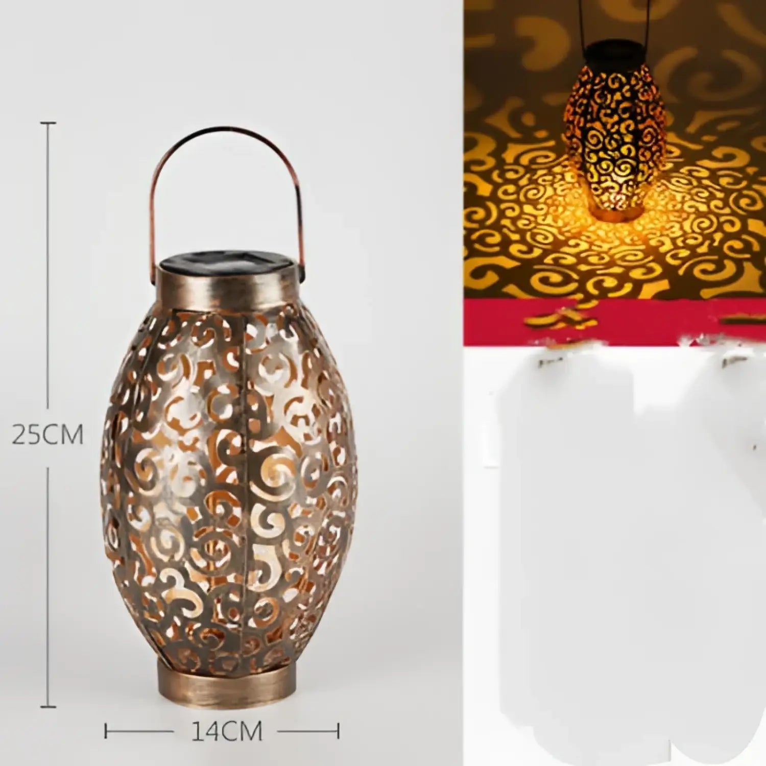 Decorative Outdoor Lamp for Patio with Projection Lighting - 12V Hanging Light