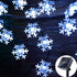 LED Solar Snowflake Light String Garden Christmas Tree Decoration - White snowflakes / 12meters 100lights with eigh