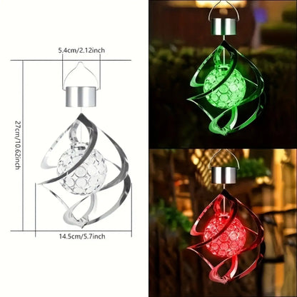 Decorative Solar Hanging Light with Spinner & Color-Changing LEDs - Multi Color - Hanging Light