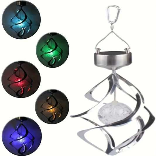Decorative Solar Hanging Light with Spinner & Color-Changing LEDs - Multi Color - Hanging Light