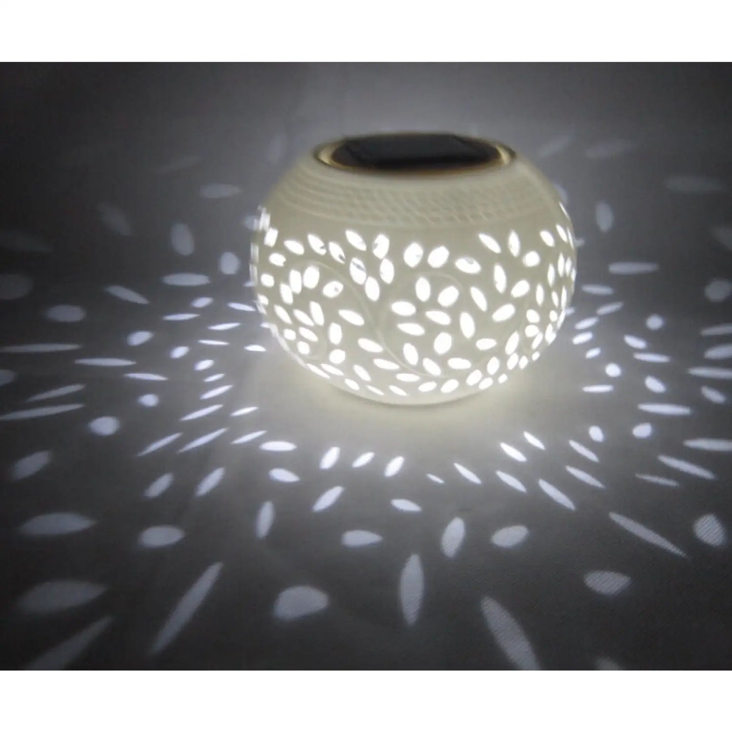 Decorative Solar Lamp | Ceramic Outdoor LED Lighting for Gardens & Patios - Colorchanging LEDWhite LED - Solar Light