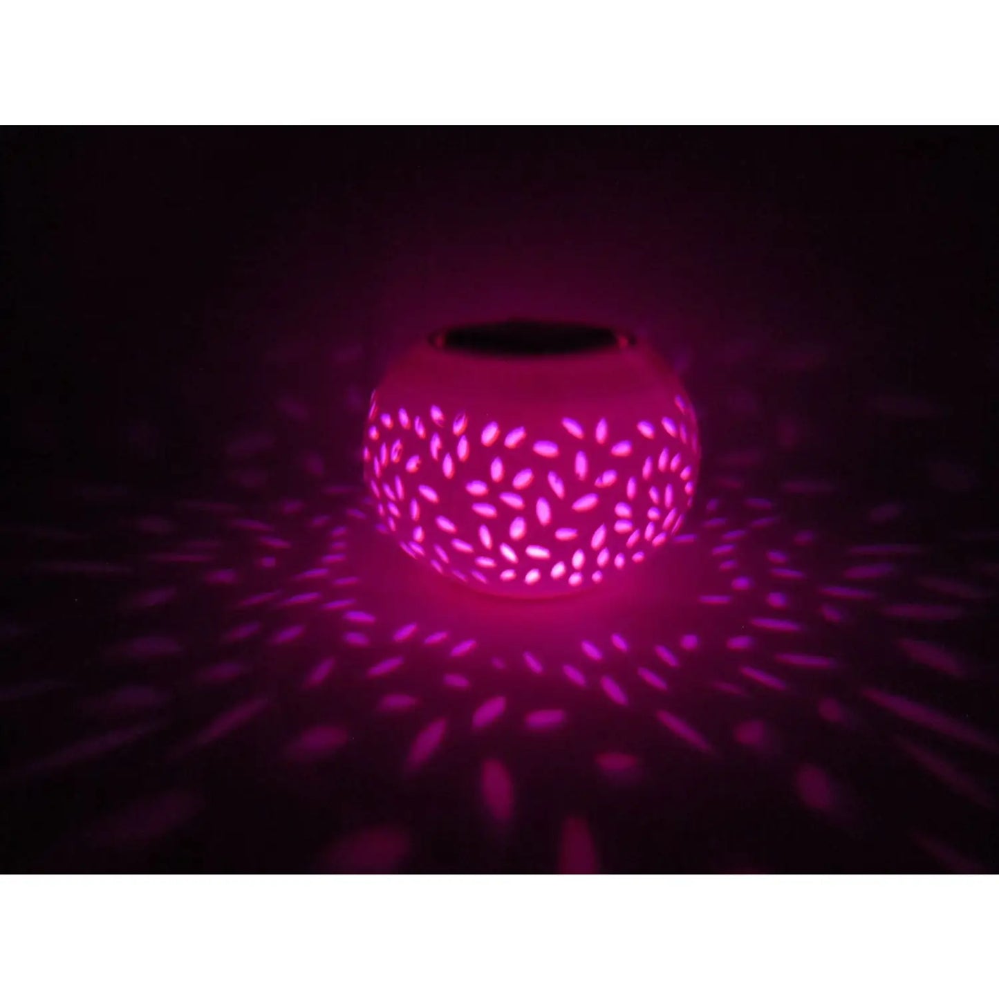 Decorative Solar Lamp | Ceramic Outdoor LED Lighting for Gardens & Patios - Colorchanging LEDWhite LED - Solar Light