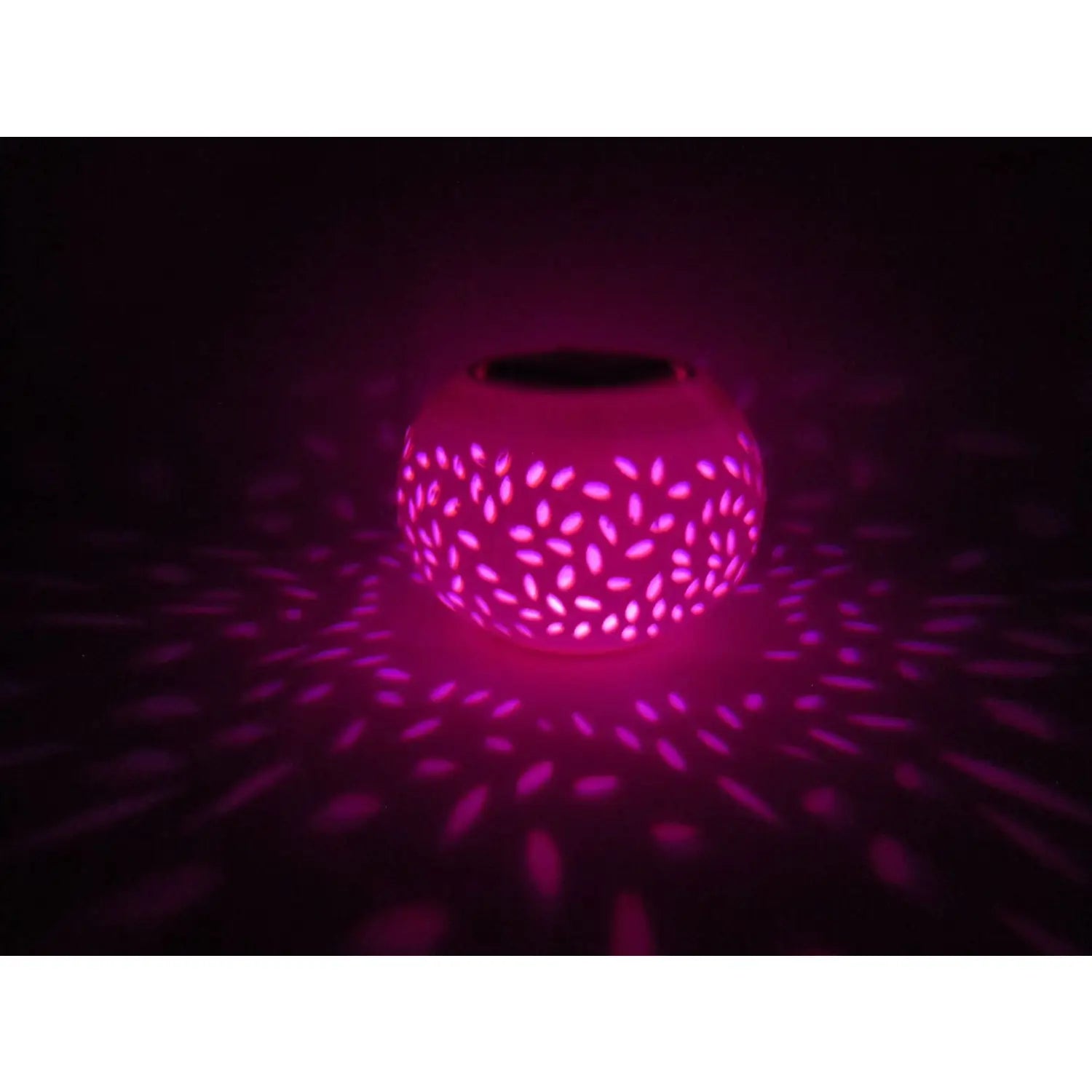 Decorative Solar Lamp | Ceramic Outdoor LED Lighting for Gardens & Patios - Colorchanging LEDWhite LED - Solar Light