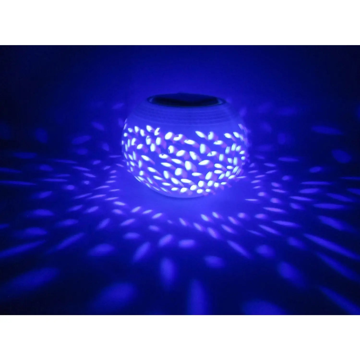 Decorative Solar Lamp | Ceramic Outdoor LED Lighting for Gardens & Patios - Colorchanging LEDWhite LED - Solar Light