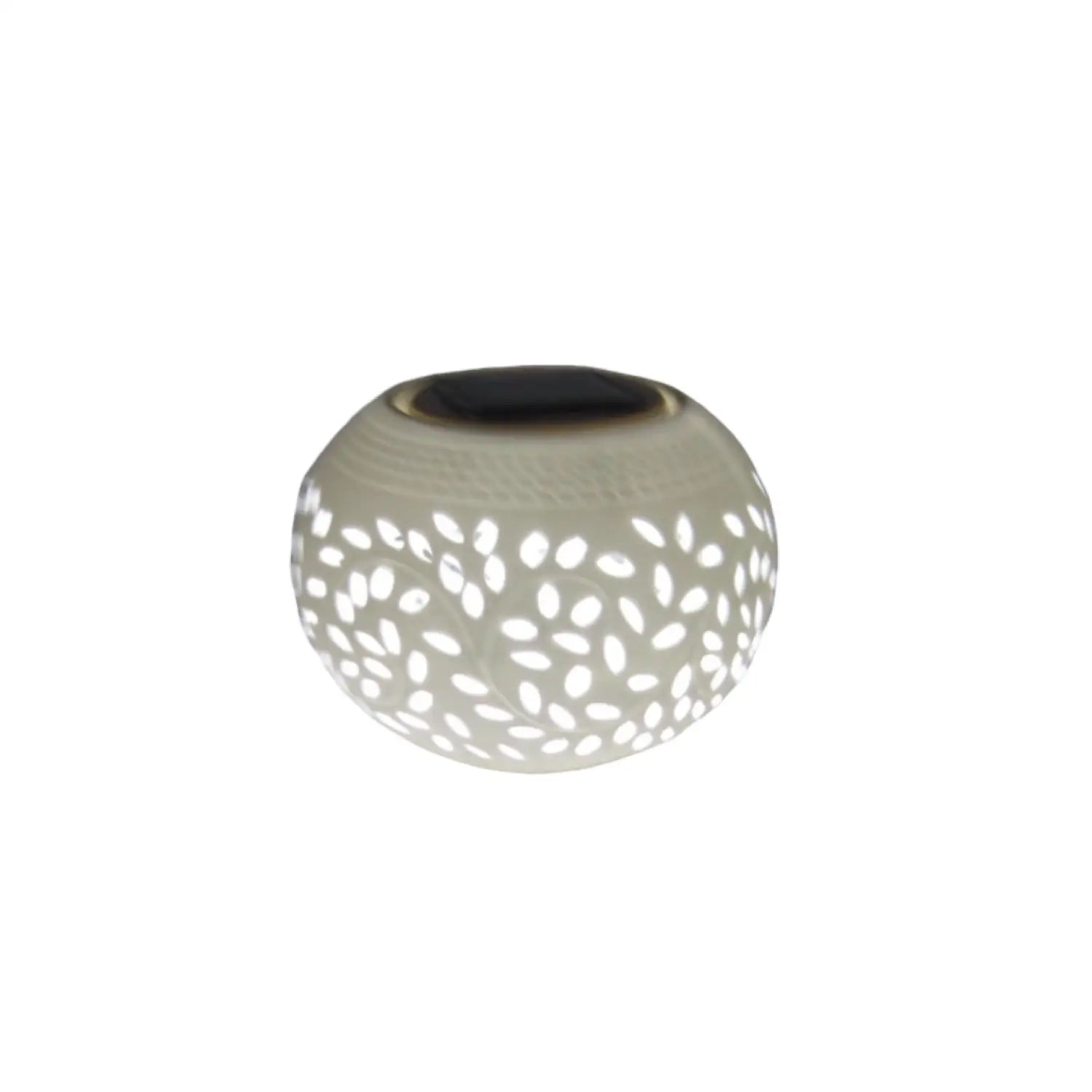 Decorative Solar Lamp | Ceramic Outdoor LED Lighting for Gardens & Patios - Colorchanging LEDWhite LED - Solar Light