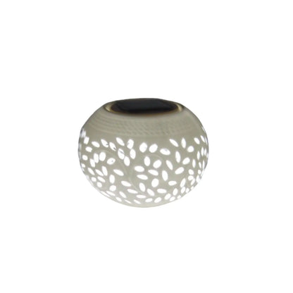 Decorative Solar Lamp | Ceramic Outdoor LED Lighting for Gardens & Patios - Colorchanging LEDWhite LED - Solar Light
